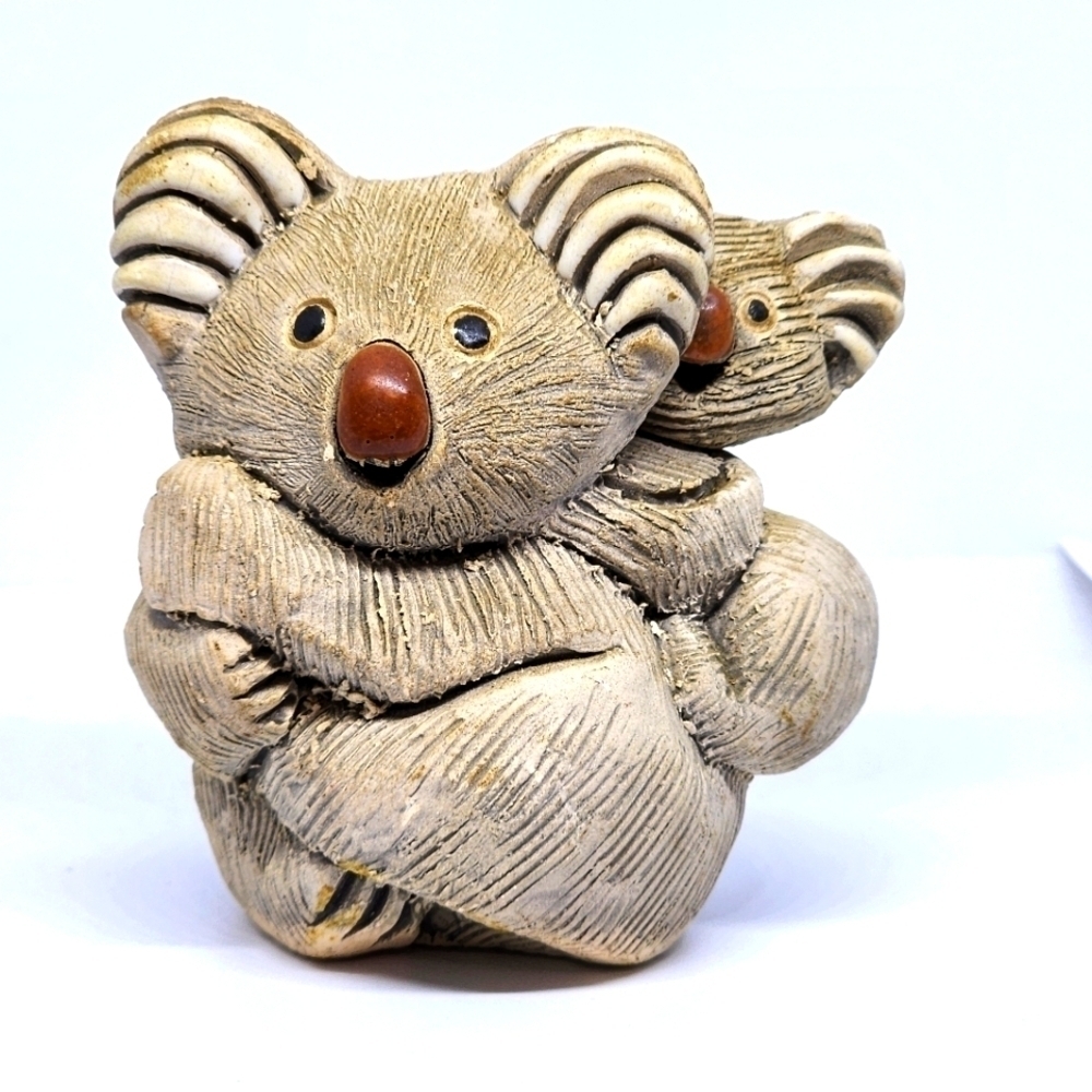 Vintage Artesania Rinconada Koala with Baby Retired Uruguay Figurine